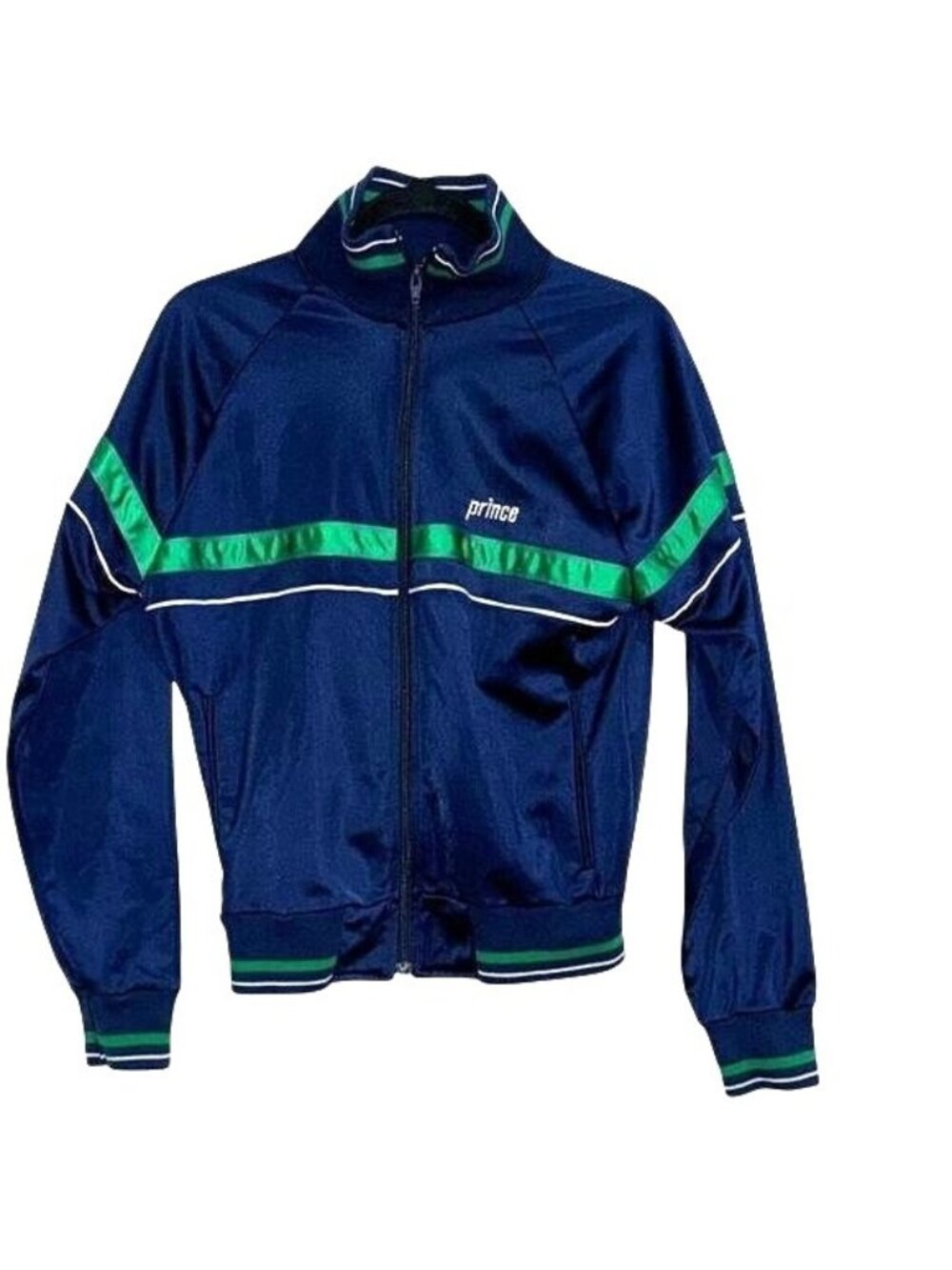 Vintage Prince Track Jacket S Navy & Green Polyester